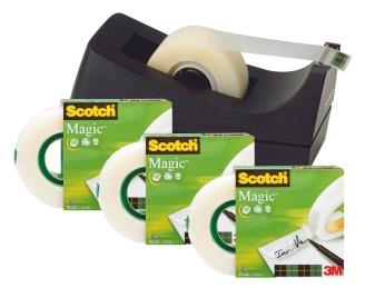 53092 3M SM4 Tape Scotch&#174; Magic 810 19x33 4pk og disp Tape med dispenser